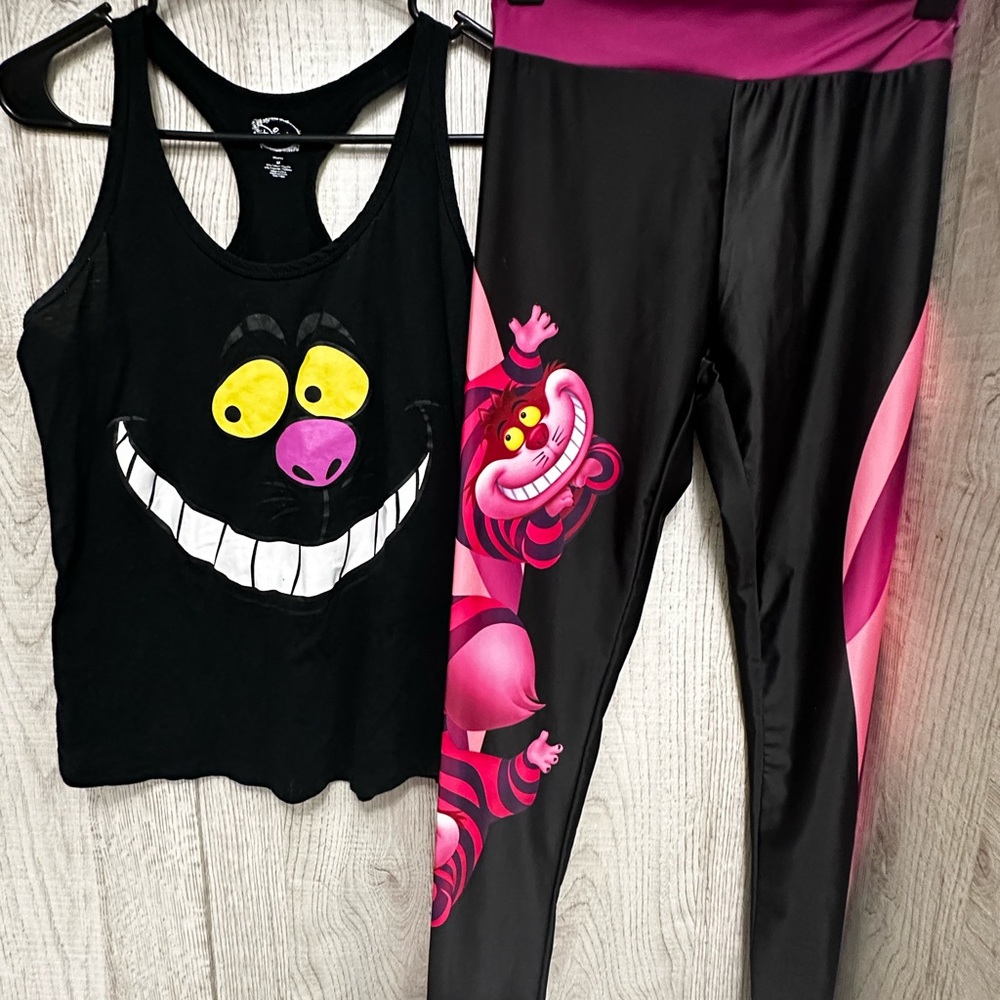 Disney Cheshire Cat Leggings and Tank